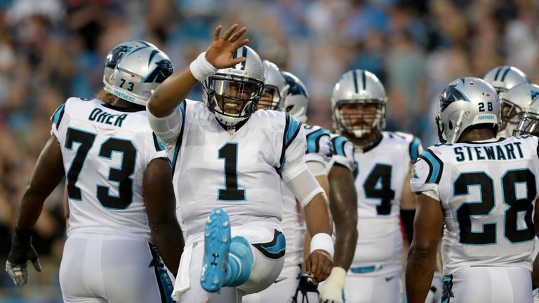 CHARLOTTE, NC - AUGUST 26:  Cam Newton #1 of the Carolina Panthers during their game at Bank of America Stadium on August 26, 2016 in Charlotte, North Caro