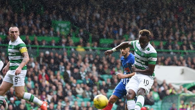 Moussa Dembele scores his second for Celtic against Kilmarnock