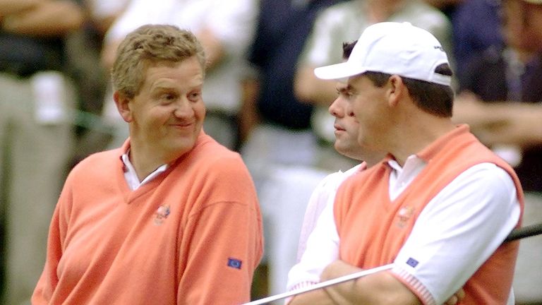 Colin Montgomerie (left) and Paul Lawrie formed a formidable partnership