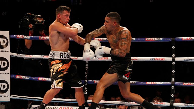 TWO WORLDS COLLIDE PROMOTION,.MANCHESTER ARENA.PIC;LAWRENCE LUSTIG.CONOR BENN V ROSS JAMESON