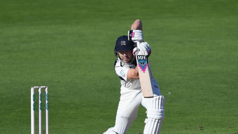 Nick Compton of Middlesex in action against Nottinghamshire