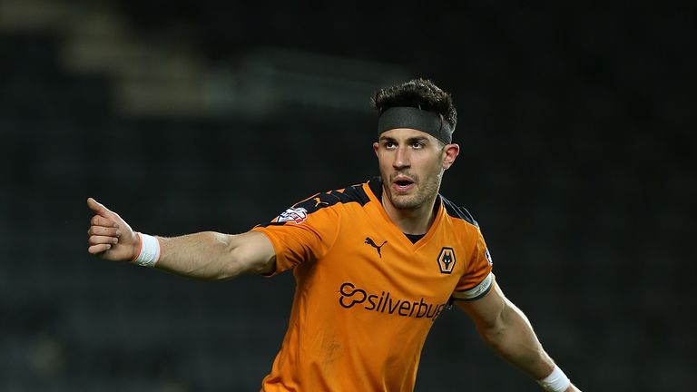 Danny Batth of Wolves in action during the Sky Bet Championship match against Milton Keynes Dons