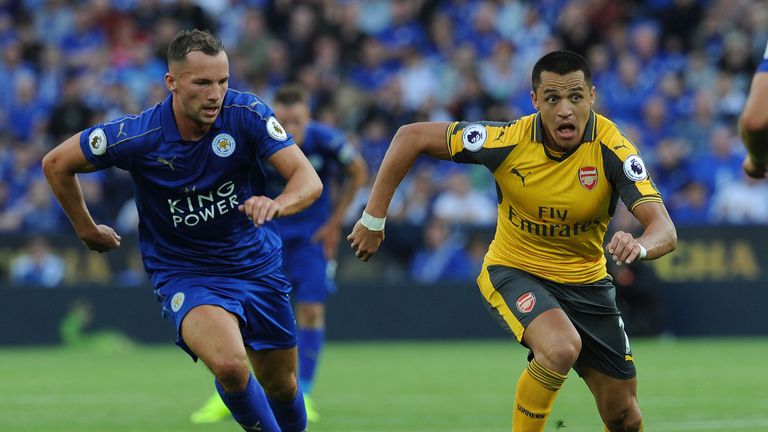 Leicester's Danny Drinkwater (left) and Arsenal's Alexis Sanchez in Premier League action, August 20 2016
