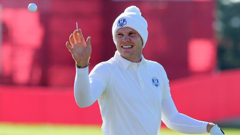 Danny Willett during practice prior to the 2016 Ryder Cup at Hazeltine National Golf Club