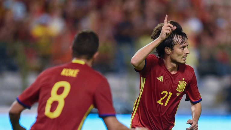David Silva scored twice in Spain's victory over Belgium