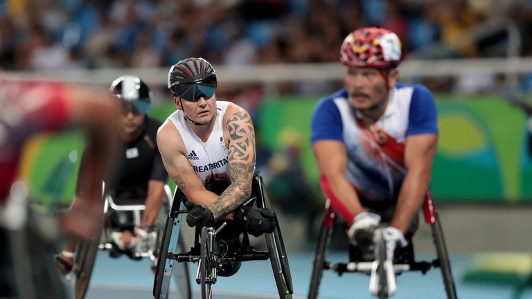 Great Britain's David Weir missed out on a medal in the T54 1,500m