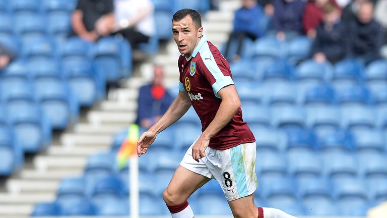 GLASGOW, SCOTLAND - JULY 30: Dean Marney of Burnley in action during a pre-season friendly between Rangers FC and Burnley FC at Ibrox Stadium on July 30, 2