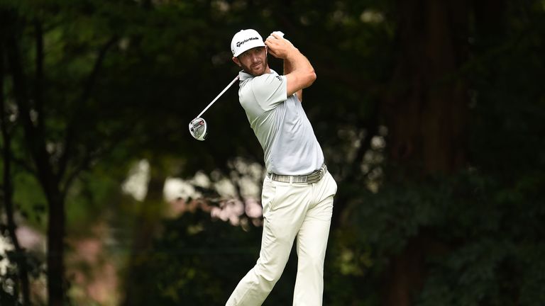 Dustin Johnson during the second round of the BMW Championship at Crooked Stick Golf Club 