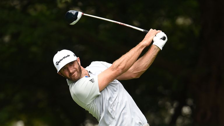 Dustin Johnson during the second round of the BMW Championship at Crooked Stick Golf Club 