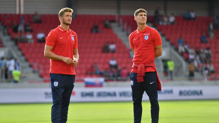Eric Dier and John Stones before England's clash with Slovakia