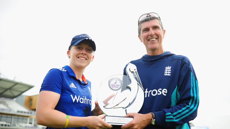 England Women captain Heather Knight and head coach Mark Robinson