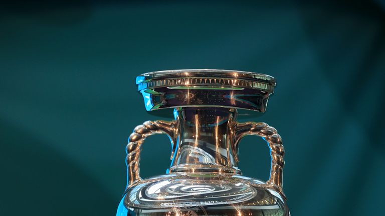 The Euro 2020 trophy was on display at the launch