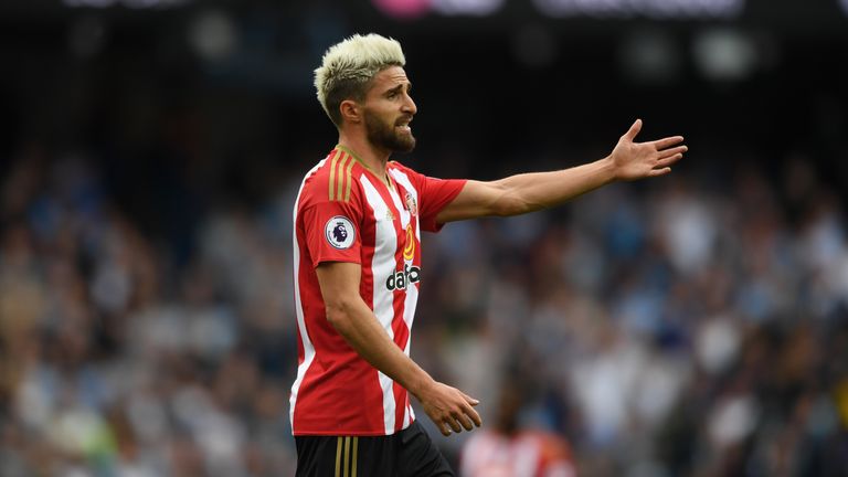 MANCHESTER, ENGLAND - AUGUST 13:  Sunderland player Fabio Borini in action during the Premier League match between Manchester City and Sunderland at Etihad