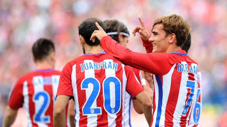 Antoine Greizmann of Atletico Madrid celebrates