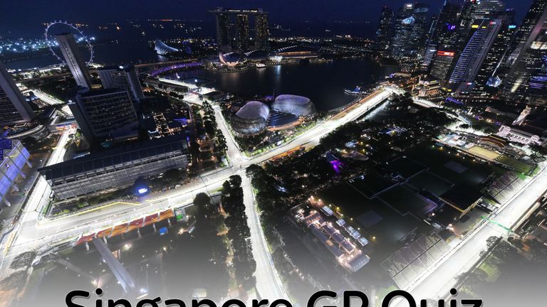 Marina Bay street circuit at night