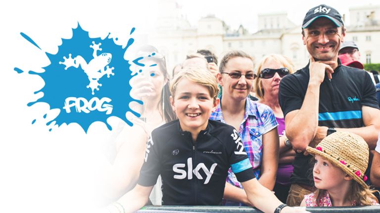 Team Sky Frog Bikes Tour of Britain Mascots