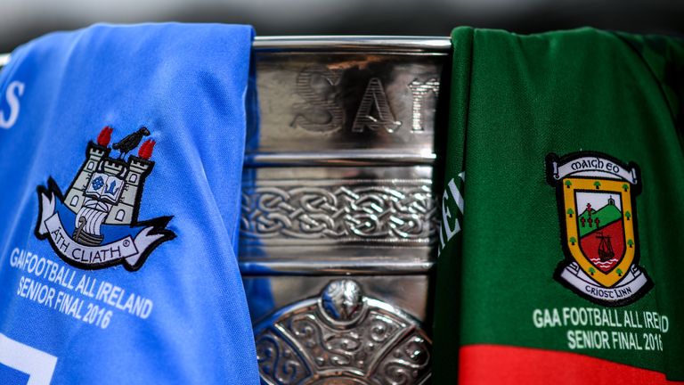 The Sam Maguire Cup ahead of the 2016 All-Ireland football final between Dublin and Mayo