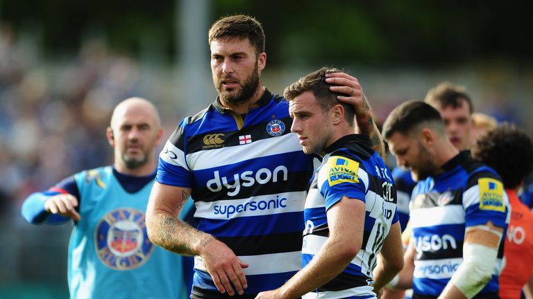 George Ford (right) was in outstanding form for Bath against Newcastle 