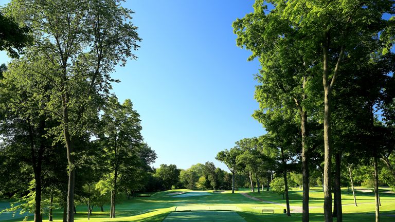 CHASKA, MN - AUGUST 11:  The 248 yards par 3, 13th hole at Hazeltine National Golf Club the host venue for the 2016 Ryder Cup Matches on August 11, 2015 in