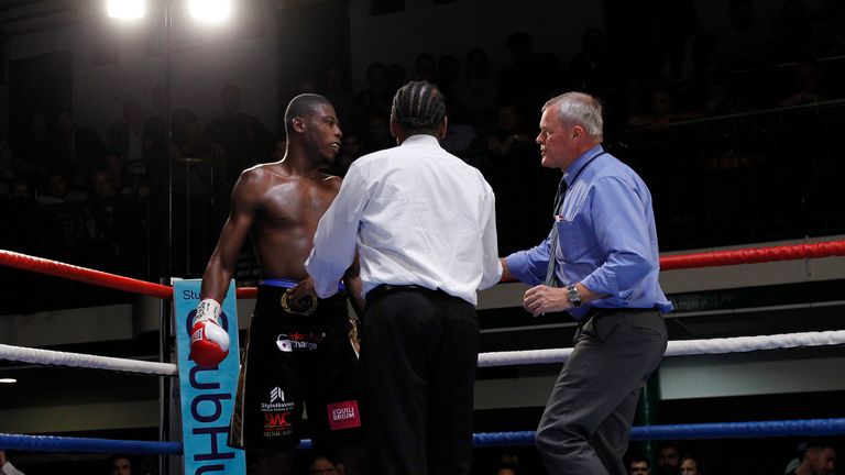 Chamberlain was seen to by the ringside doctor