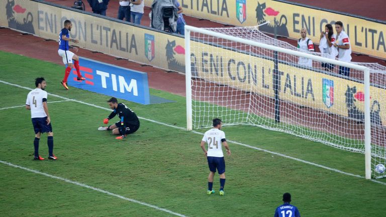 Layvin Kurzawa [top left] added France's third goal