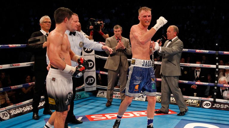 TWO WORLDS COLLIDE PROMOTION,.MANCHESTER ARENA.PIC;LAWRENCE LUSTIG.WBA INTERNATIONAL MIDDLEWEIGHT CHAMPIONSHIP @ 11ST 6LBS.JOHN RYDER V JACK ARNFIELD