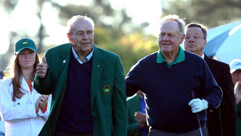 Arnold Palmer and Jack Nicklaus at the Masters this year