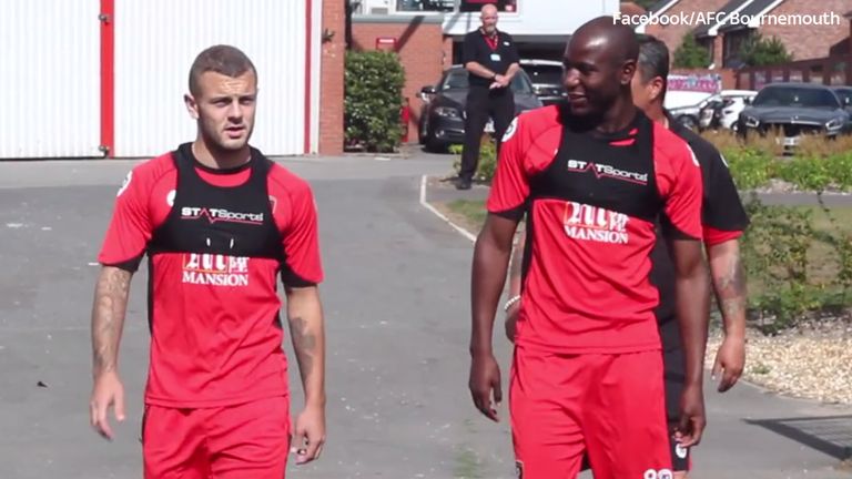 Jack Wilshere trains with AFC Bournemouth after singing for the club on loan