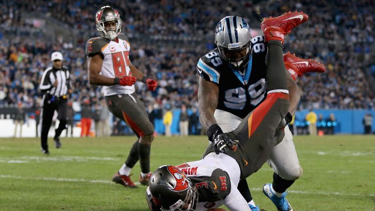 CHARLOTTE, NC - JANUARY 03:  Jameis Winston #3 of the Tampa Bay Buccaneers during their game at Bank of America Stadium on January 3, 2016 in Charlotte, No