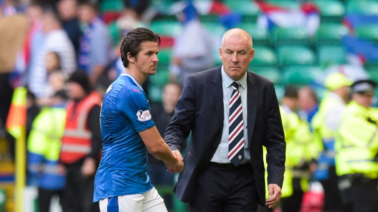 Joey Barton, Mark Warburton, Celtic v Rangers, Scottish Premiership, September 10