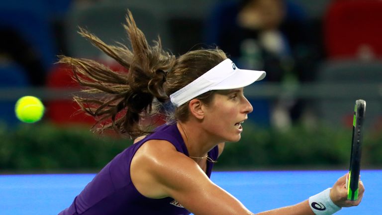 Johanna Konta in action in the Wuhan Open