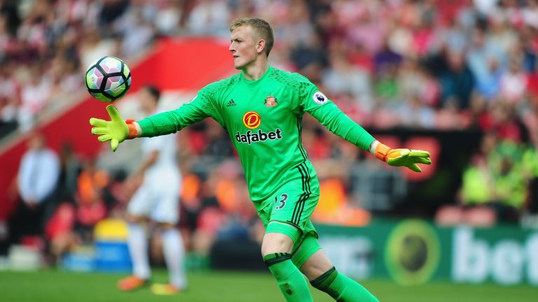 Jordan Pickford has been a regular for Sunderland this season  