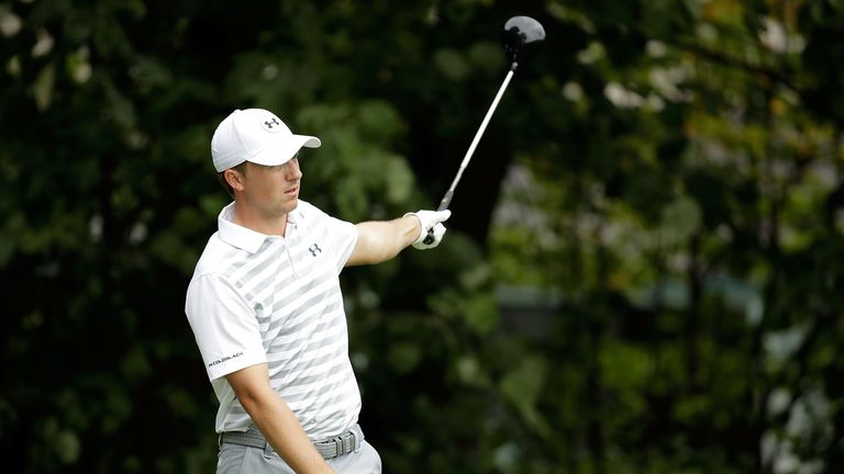 Jordan Spieth during the second round of the BMW Championship at Crooked Stick Golf Club