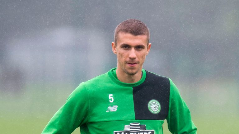 12/08/16 . CELTIC TRAINING . LENNOXTOWN . Celtic's Jozo Simunovic