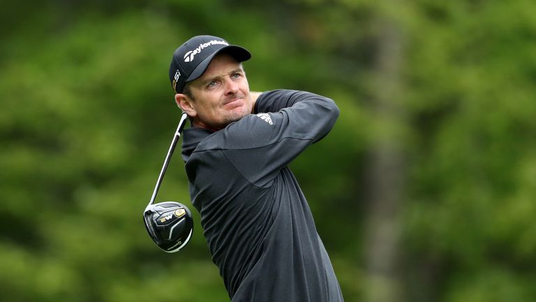 Justin Rose during the final round of the Deutsche Bank Championship at TPC Boston