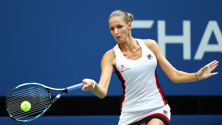Karolina Pliskova in her US Open final against Angelique Kerber 