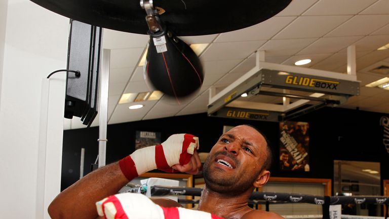 Kell Brook works the speedball as his training reaches a conclusion