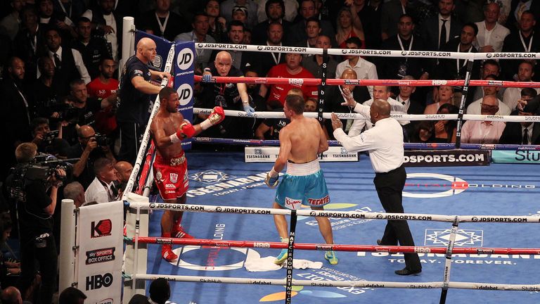 Gennady Golovkin halts Kell Brook in the fifth round