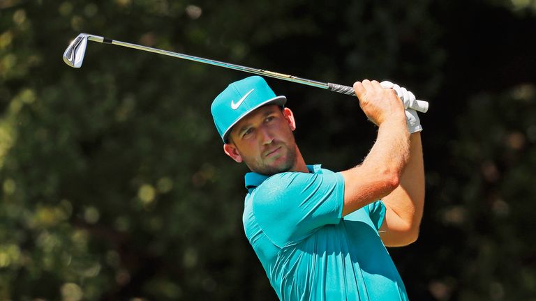 ATLANTA, GA - SEPTEMBER 22:  Kevin Chappell hits his tee shot on the second hole during the first round of the TOUR Championship By Coca-Cola at East Lake 