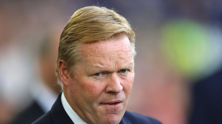 LIVERPOOL, ENGLAND - SEPTEMBER 17:  Ronald Koeman, Manager of Everton before kick off during the Premier League match between Everton and Middlesbrough at 