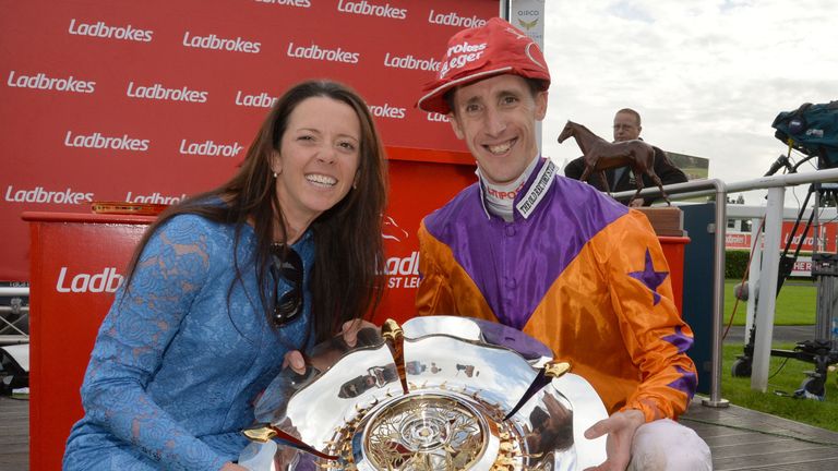 Jockey George Baker and trainer Laura Mongan