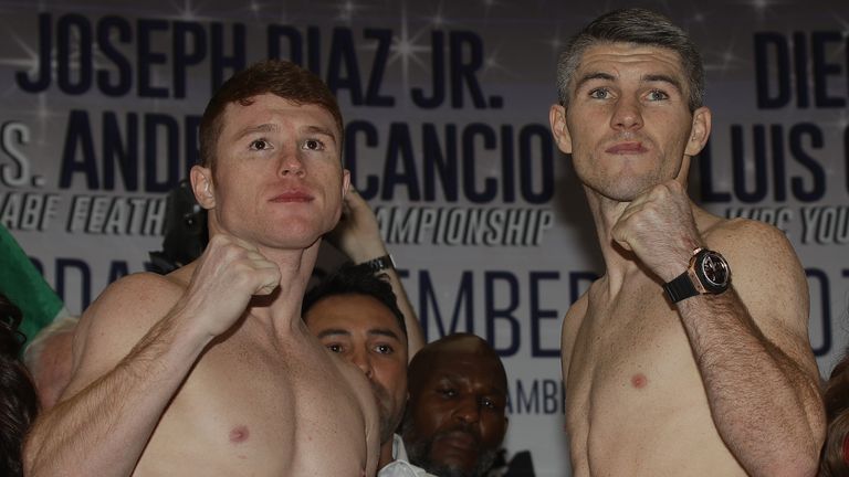 Saul Alvarez and Liam Smith