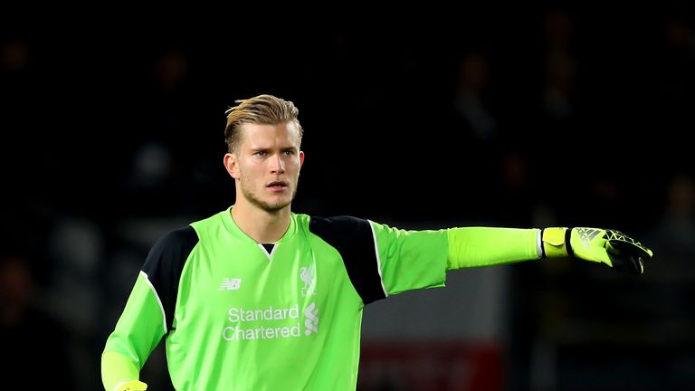 Loris Karius, Derby County v Liverpool, EFL Cup