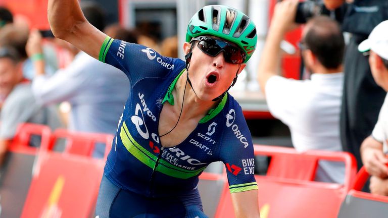 Magnus Cort Nielsen wins stage 18 of the 2016 Vuelta a Espana