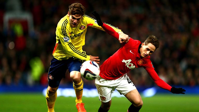 Alonso in action for Sunderland against Manchester United