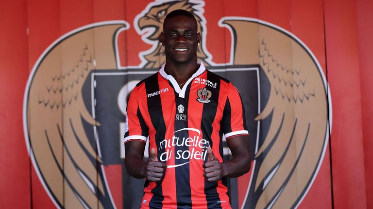 Balotelli in his new Nice jersey