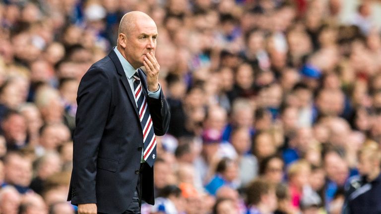 Rangers manager Mark Warburton looks on against Ross County