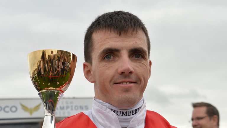  Martin Harley celebrates with the Doncaster Cup