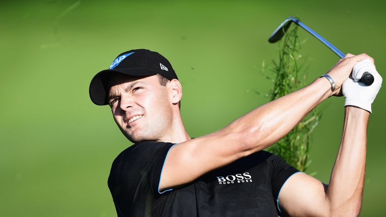 PASSAU, GERMANY - SEPTEMBER 22: Martin Kaymer of Germany plays a shot during the first round of the Porsche European Open at Golf Resort Bad Griesbach on S