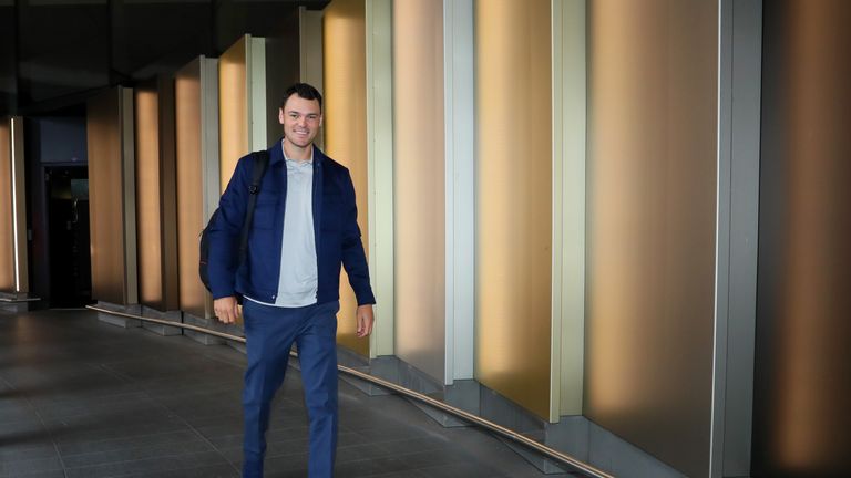 Martin Kaymer at Heathrow Airport before the European team travel to America